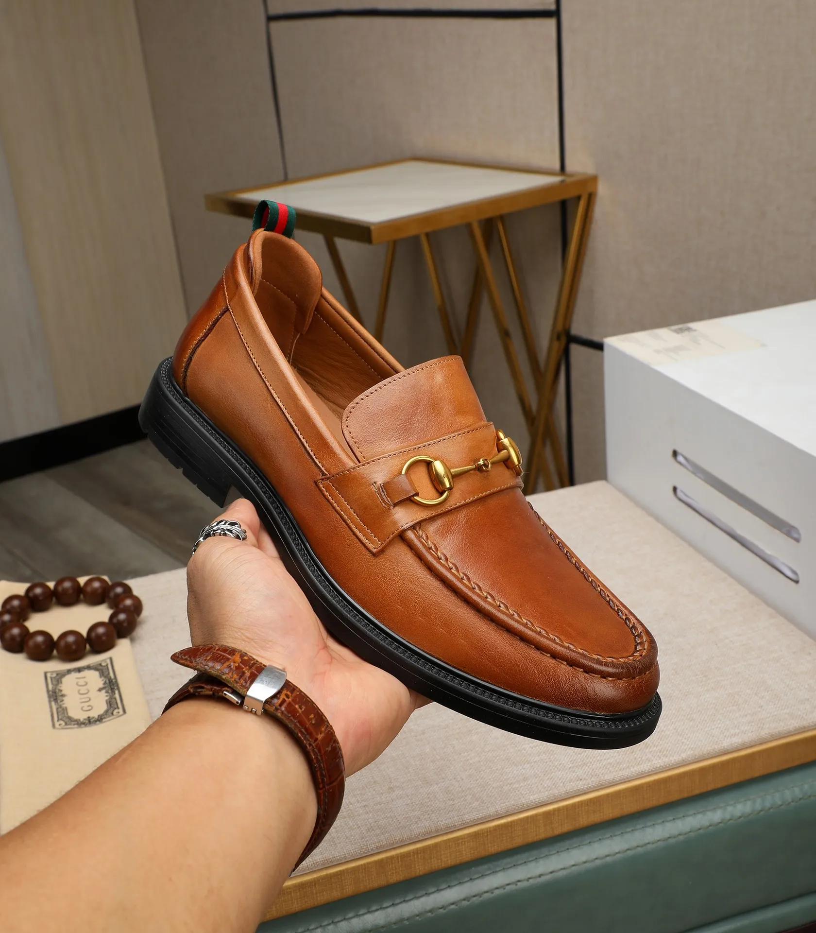 Men's men's shoes💰500📛📛Original (water-dyed cow lining) Gucci GUCCI official website formal shoes🌀 Italian🇮🇹imported cowhide➕top imported water-dyed cowhide lining💋Finely handmade original bottom, the real thing looks better when photographed in person Standard size 38-44